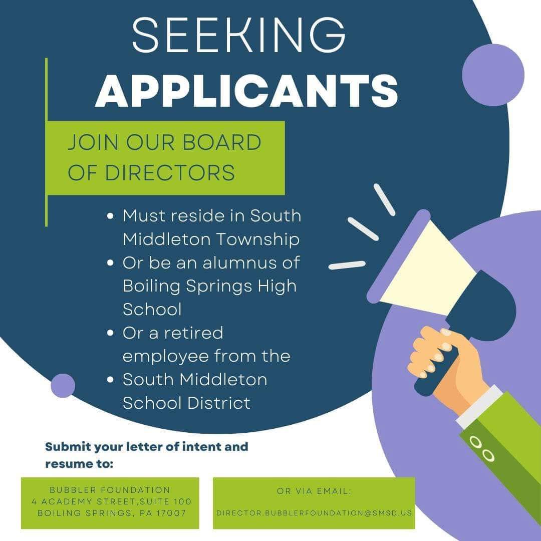 Seeking Board Applicants!